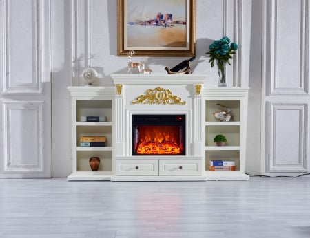 Seminee electrice - Semineu electric Premium EVA, ALB, 1500 W, (Î*L*A) 1160x2000x330 mm, efect 3D, telecomanda