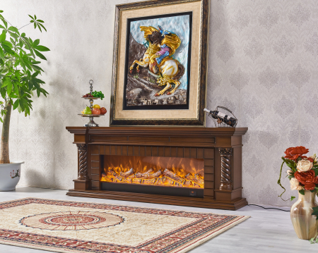 Semineu electric Premium FRANKFURT, maro, 1500 W, (Î*L*A) 700x1800x330 mm, efect 3D, telecomanda [2]