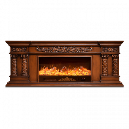 Semineu electric Premium GALIOT, maro, 1500 W, (Î*L*A) 700x1800x330 mm, efect 3D, telecomanda [8]