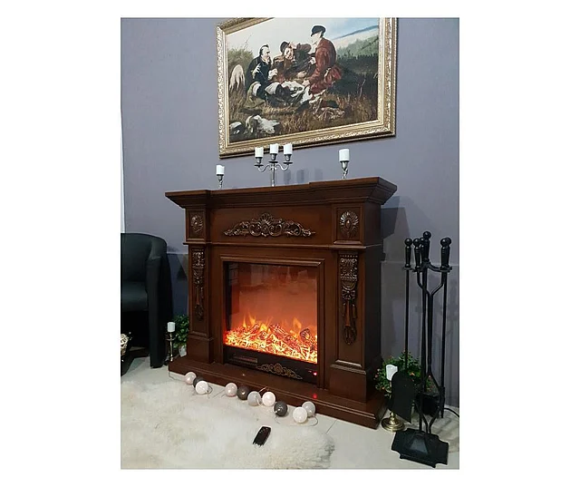 Semineu electric Premium ODISEU, maro, 1500 W, (Î*L*A) 800x1000x330 mm [4]