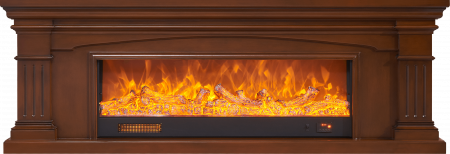 Semineu electric Premium ELSA, maro, 1500 W, (I*L*A) :700*2000*330 mm, efect 3D, telecomanda [5]