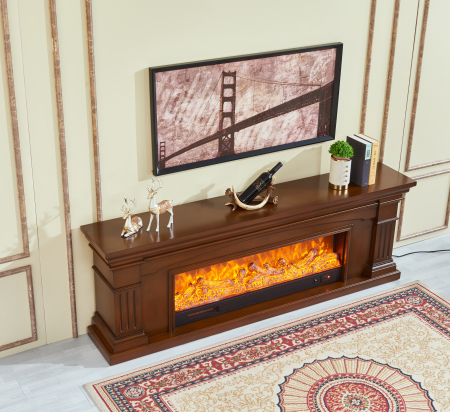 Semineu electric Premium ELSA, maro, 1500 W, (I*L*A) :700*2000*330 mm, efect 3D, telecomanda [2]