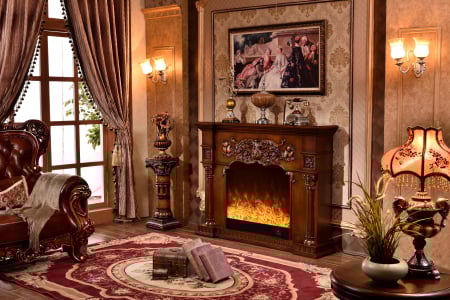 Seminee electrice - Semineu electric Premium SAVAGE, MARO, 1500 W, (Î*L*A) 1160x1500x330 mm, efect 3D, telecomanda