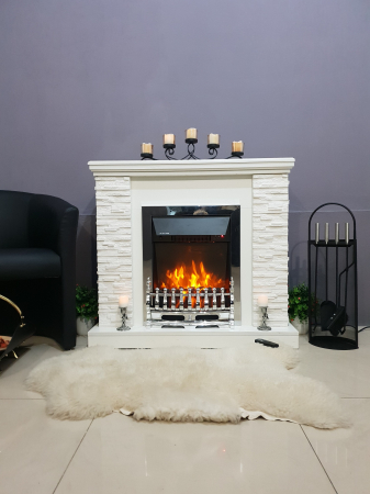 Semineu electric Rock alb & Galileo silver,  Dimensiuni (I*L*A) :883*980*300 mm [2]