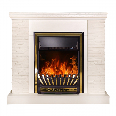 Semineu electric Rock alb & Meridian, Dimensiuni (IxLxA) 883x980x300 mm, Termostat, Efect 3D, Telecomanda [1]