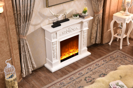 Semineu electric Premium SIENA alb, 1500 W, (lxLxA): 1020x1200x330 mm, efect 3D, telecomanda [2]