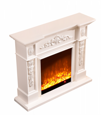 Semineu electric Premium SIENA alb, 1500 W, (lxLxA): 1020x1200x330 mm, efect 3D, telecomanda [5]
