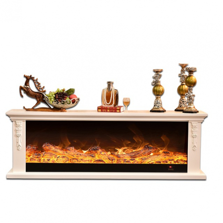 Semineu electric Premium SKYLINE, alb, 1500 W, (I*L*A) :600*1800*330 mm, efect 3D, telecomanda [3]
