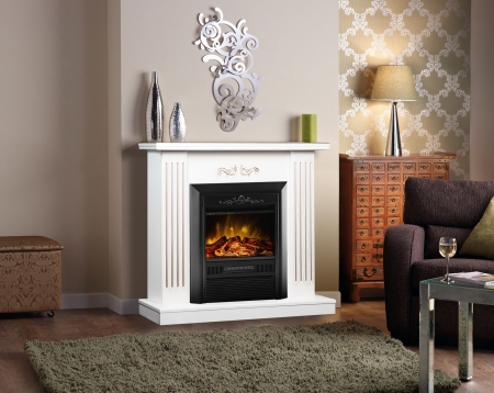 Semineu electric Smile alb cu Cristina, Dimensiuni (IxLxa) 885x940x265 mm, Efect 3D, Telecomanda [2]