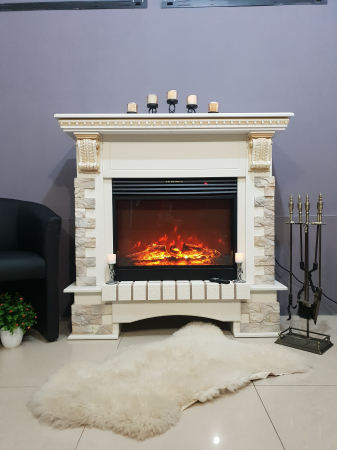 Semineu electric Topaz maxi & Mirabella, Dimensiuni (I*L*A) :1186*1230*403 mm, Efect Sunet, Telecomanda, 1500W [1]