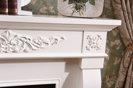 Semineu electric Premium TORINO, alb, 1500 W, (I*L*A) :1160*1500*330 mm, efect 3D, telecomanda [4]