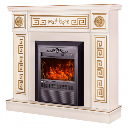 Semineu electric Versailles gold cu Cristina, Dimensiuni (LxAxI) 1100X300X960 mm, Efect 3D, Telecomanda, 2000W [0]