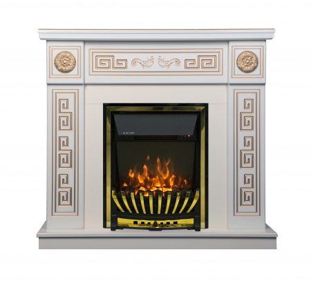 Semineu electric Versailles gold & Meridian, Dimensiuni (IxLxA) 960x1100x300 mm, Telecomanda, 2 efect de incalzire, Efect 3D [1]