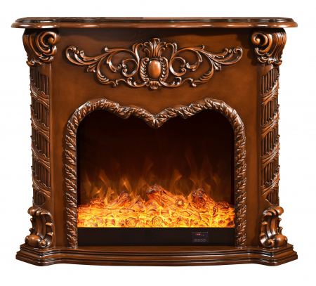 Semineu electric Premium FLORENCE, maro, 1500W, (IxLxA) 1020X1200X330 mm, efect 3D, telecomanda [4]