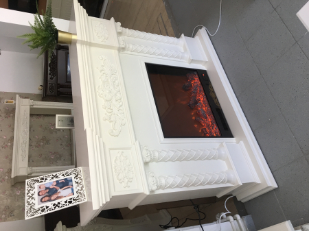 Semineu Montecarlo mini alb, Dimensiuni 1160x1500x330 mm, Efect 3D, 1500W, Telecomanda [4]