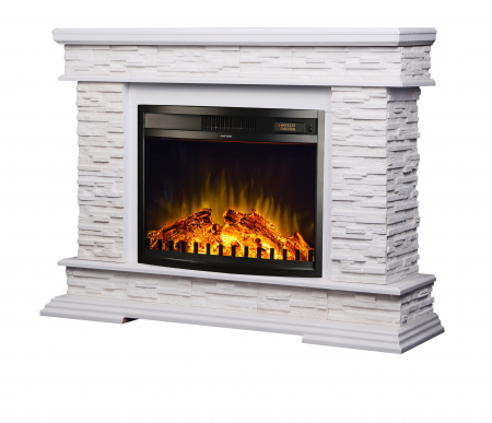 Semineu Stone alb & Zakinthos, Dimensiuni 880x1180x305 mm, Telecomanda, 1500W [1]