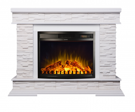 Semineu Stone alb & Zakinthos, Dimensiuni 880x1180x305 mm, Telecomanda, 1500W [0]