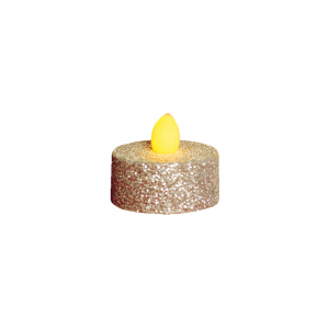 Set candele cu LED, glitter argintiu [1]