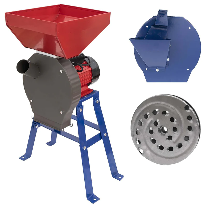 Mori electrice cereale - Set Moara cereale, stiuleti si legume (3 in 1), Heber®, 3.8KW, 300Kg/Ora, + suport din metal