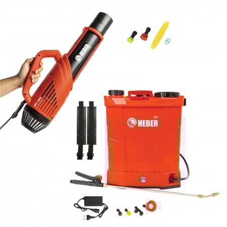 Pompe de stropit electrice - Set Pompa de stropit electrica, HEBER®, 20 L + Atomizorul electric portabil