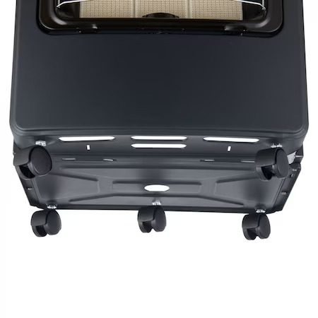 Soba metalica pe gaz GPL, cu roti, mobila, Heber®, 3 trepte de putere, negru [2]