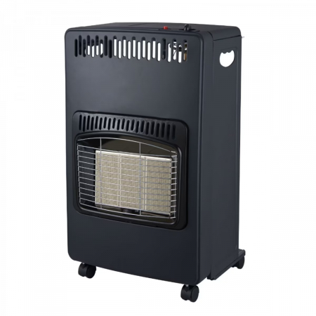 Soba metalica pe gaz GPL, cu roti, mobila, Heber®, 3 trepte de putere, negru [1]
