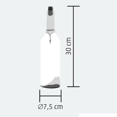 Sticla decor cu ghirlanda LED, rosu [3]