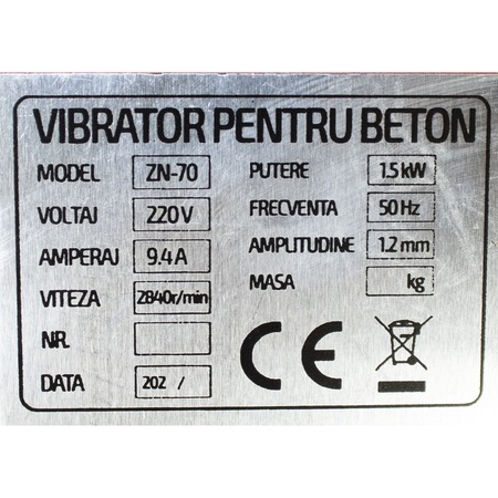 Vibrator de beton HEBER, 1.5KW, 2840 rpm, lance 40 cm [5]
