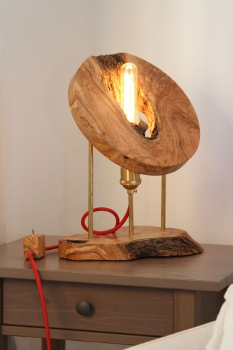 Lampa din lemn de maslin [0]