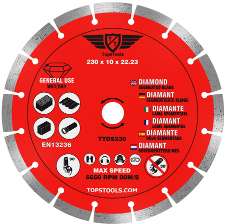 Discuri Taiere - 230MM H7 Disc Diamantat Laser Professional-8299.9/14.71