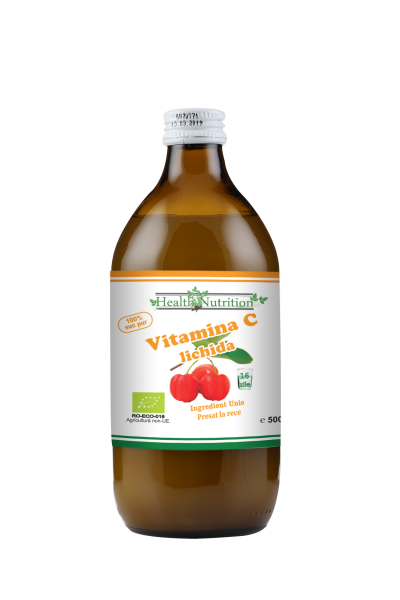 Vitamina C lichida - Suc de acerola 100% Pur, Bio, 500 ml [1]
