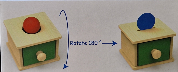 Cutia Permanentei Montessori - 2 in 1 - cu minge si discuri din lemn [15]
