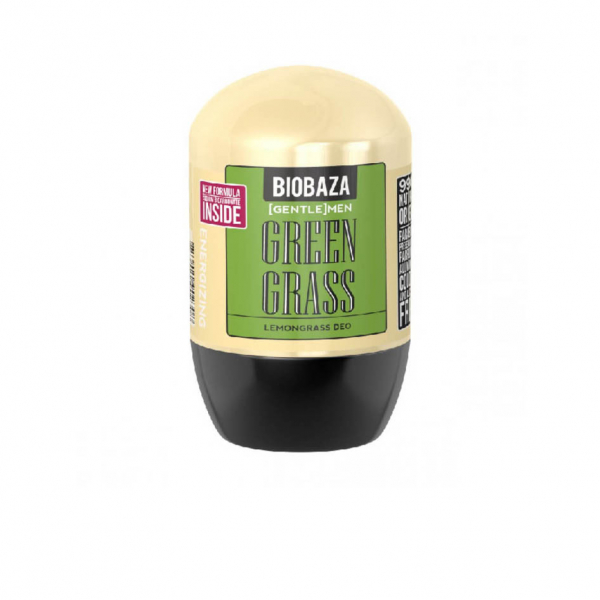 Deodorant natural pe baza de piatra de alaun pentru barbati GREEN GRASS (lemon grass), Biobaza, 50 ml [2]
