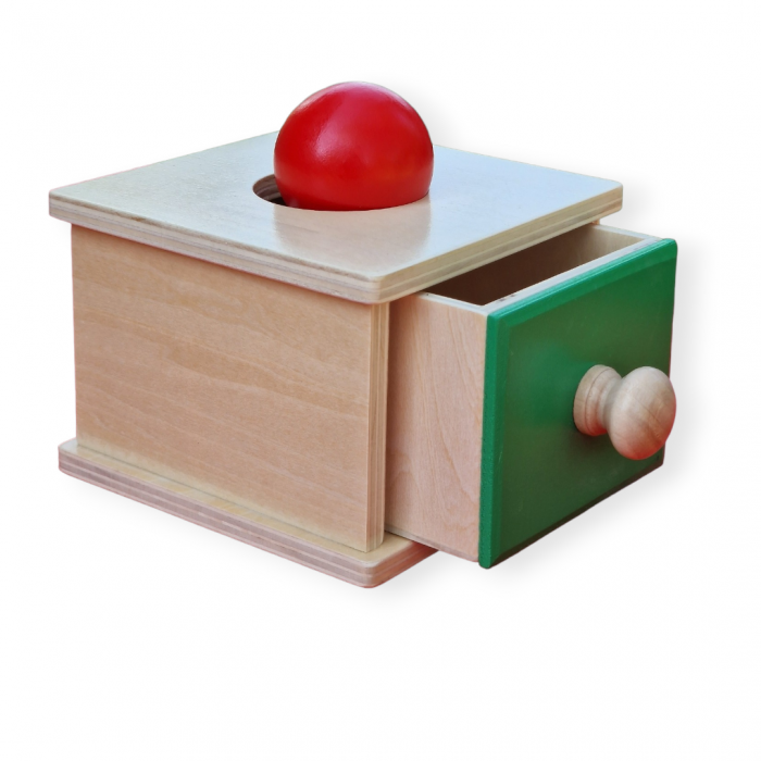 Cutia Permanentei Montessori - 2 in 1 - cu minge si discuri din lemn [10]