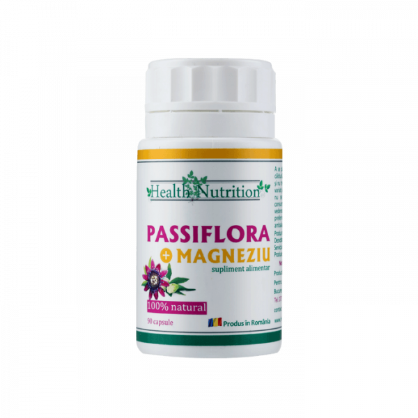 Passiflora cu Magneziu 100% naturala, 90 capsule, Health Nutrition [1]