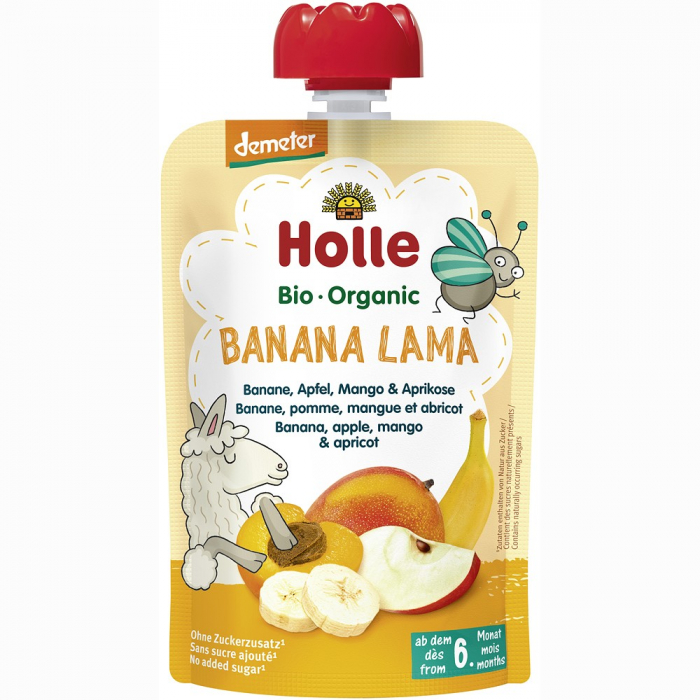 Piure bio de banane, mere, mango si caise pentru copii, +6luni [1]