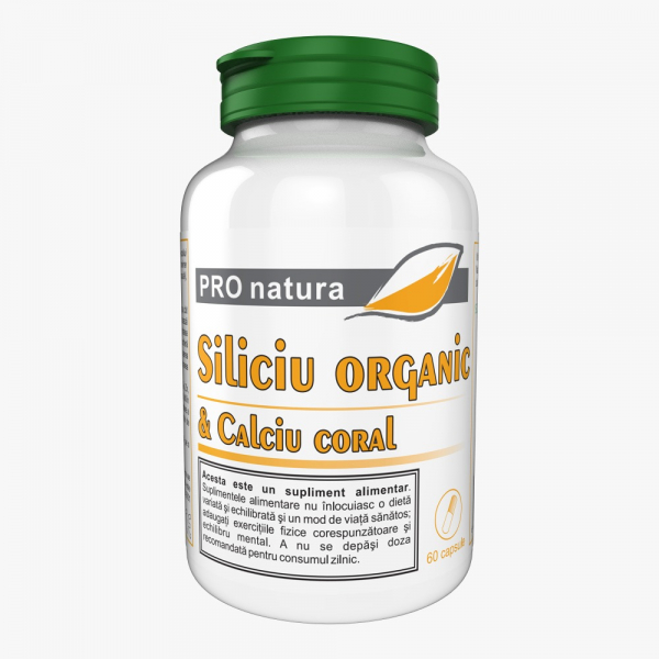 Siliciu Organic si Calciu Coral, 60 capsule, Medica [1]