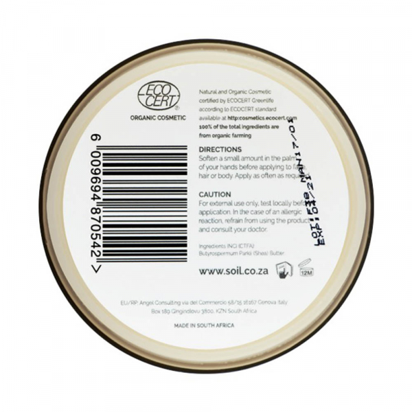 SOiL Unt Shea Fair Trade Pur Inodor 100% Organic ECOCERT 100ml [2]