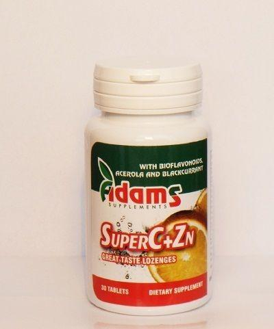 Super C+Zn, 30 tablete, Adams Vision [1]