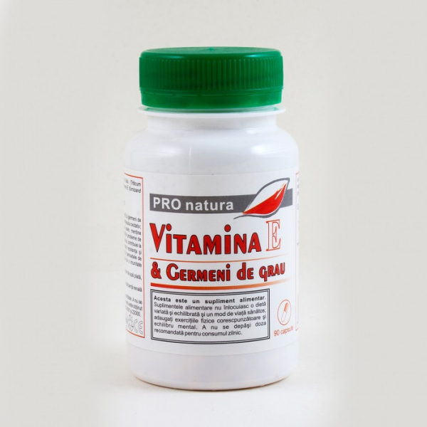 Vitamina E si Germeni de grau, 90 capsule, Medica [1]