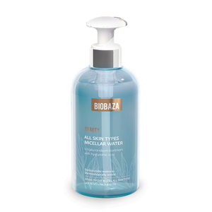 Curatare si demachiere ten - Apa Micelara Naturala cu Acid Hyaluronic, pentru toate tipurile de ten, Biobaza, 500ml