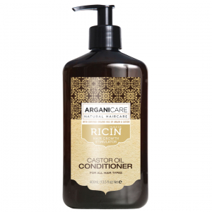 Balsam de par - Balsam regenerant ultra-hranitor cu ulei de ricin pentru toate tipurile de par, Arganicare, 400 ml