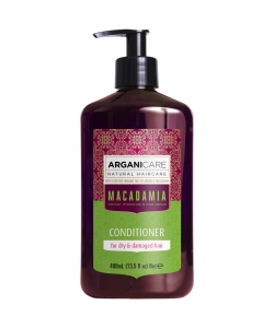 Balsam de par - Balsam ultra hranitor cu ulei de macadamia pentru par uscat si deteriorat, Arganicare, 400 ml