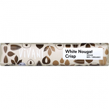 Alimente - Baton alb crocant bio cu alune si unt de cacao