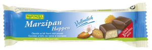 Biscuiți, crackers, jeleuri - Baton bio martipan cu glazura din lapte integral