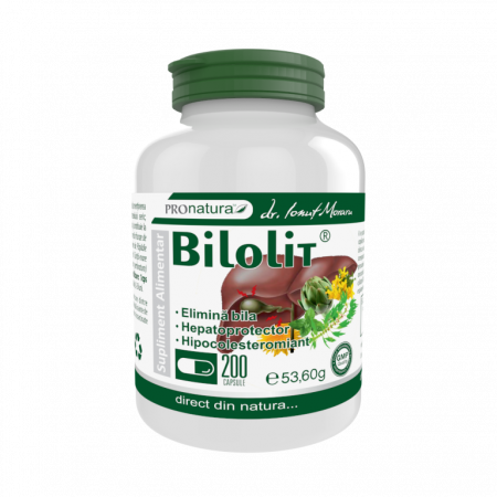 Rinichi si afecțiuni renale - Bilolit, 200 capsule, Medica