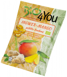 Biscuiți, crackers, jeleuri - Bomboane bio cu ghimbir si mango