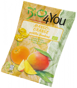 Biscuiți, crackers, jeleuri - Bomboane bio cu mango si portocala