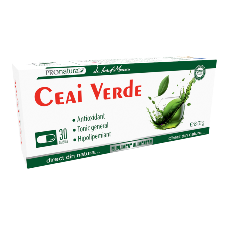 Antioxidanti - Ceai Verde, 30 capsule, Medica