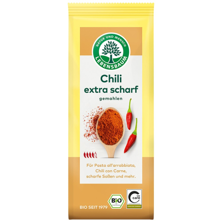 Condimente bio - Chili bio macinat, foarte iute